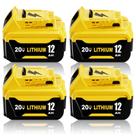 Bateria Eagglew DCB206 20V 12Ah de íon-lítio, kit com 4 unidades