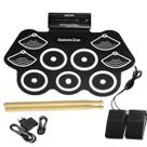 Bateria eletrônica 6 Drums 5 Metal Silicone Portátil C Pedal