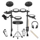Bateria Eletrônica AROMA TDX-18 com 4 Pads Mesh e Bluetooth