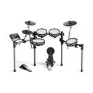 Bateria Eletrônica Donner Beat com 8 Peças Pele Mesh Pratos Dual Zone Ride 12" com Choke Módulo Touchscreen 7" Kit Profissional Rack Estável Bluetooth