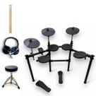 Bateria Eletrônica Seven SD-770 7pçs + Banco + Fone