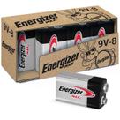 Bateria Energizer MAX 9V alcalina, pacote com 8