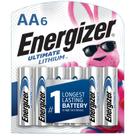 Bateria Energizer Ultimate Lithium AA de 1,5 V (pacote com 6)