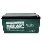 Bateria Estacionária Duran 25ah 16v VRLA AGM Bike Elétrica Carro Arrancada