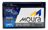 Bateria ESTACIONARIA MOURA MODELO 12MVA 7 Alarme Cerca Elétrica Nobreak 12v 7ah Moura
