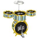 Bateria Infantil Musical 3 Tambores Meu Ritmo Jazz Drum Sky Sound Well Kids - Amarelo