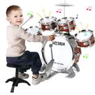 Bateria Infantil OoneWiser 9 Peças com Banquinho para Bebês e Crianças Pequenas