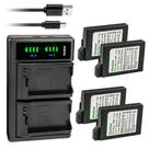 Bateria Kastar PSP 110 Kit com 4 Unidades e Carregador USB