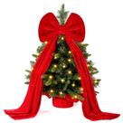 Bateria LED pré-iluminada Tree Topper Joiedomi 24" Velvet Bow Bateria LED pré-iluminada Tree Topper Joiedomi 24" Velvet Bow