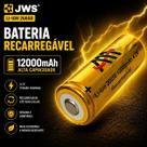 Bateria Liion 26650 12000mAh Recarregável 3,7V Alta Capacidade Compatível JYX JWS HY
