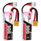 Bateria LiPo GAONENG GNB 2S 7,6V 300mAh 80C com Conector XT30