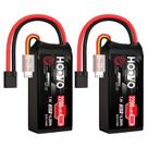 Bateria Lipo HOOVO 2S 7,4V 2200mAh 100C com Conector TR - Pacote com 2