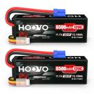 Bateria Lipo HOOVO 3S 11.1V 6500mAh 120C com plugue EC5 (2 pacotes)