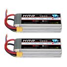 Bateria LiPo HRB 1800mAh 22,2 V 6S 50C com plugue XT60 (pacote com 2)