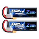 Bateria Lipo Zeee 3S 3300mAh 11,1 V 50V com conector XT60 (pacote com 2 unidades)