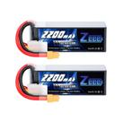 Bateria Lipo Zeee 4S 2200mAh 14,8V 120C com Conector XT60 - Pacote com 2
