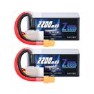 Bateria Lipo Zeee 4S 2200mAh 14,8V 50V com conector XT60 (pacote com 2 unidades)