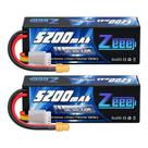 Bateria Lipo Zeee 5200mAh 14,8V 120C com plugue XT60, pacote com 2 unidades
