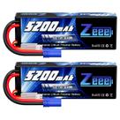 Bateria Lipo Zeee 7,4 V 5200 mAh 50 C com estojo rígido EC5 Plug 2S