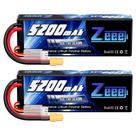 Bateria Lipo Zeee 7,4 V 5200 mAh 80 C com plugue XT60 para carro RC