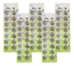 Bateria Lr44 Ag13 Botão Moeda Flex 5 Cartelas Com 70 Uni