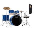 Bateria Mapex Comet Azul Bumbo 22x16com banco Prodigy Poplar com Baquetas