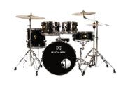 Bateria Michael Legacy DML420 SBK Bumbo 20" Sparkle Black Preta