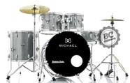 Bateria Michael Trinity Dark Grey DMT222GY com Bumbo 22,10,12,16 com Ferragens, Pratos e Banco Bateria Michael Trinity Dark Grey DMT222GY com Bumbo 22,10,12,16 com Ferragens, Pratos e Banco