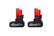 Bateria Milwaukee 12V 5Ah de íon de lítio de alta saída x2