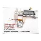 Bateria Mp3 3.7v 200 Mah Mp4 Alto Falantes Bluetooth Fones 402030 2 fios Bateria Mp3 3.7v 200 Mah Mp4 Alto Falantes Bluetooth Fones 402030 2 fios