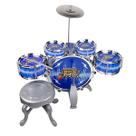 Bateria Musical Infantil Completa Rock Party Menino /Azul Dm