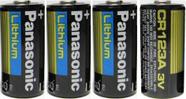 Bateria Panasonic CR123A 3V de Lítio (Pacote com 4)