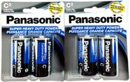 Bateria Panasonic tamanho C Super Heavy Duty Zinc Carbon 4Pc
