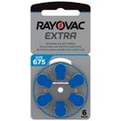 Bateria para Aparelho Auditivo Rayovac Extra Advanced Tamanho 675 com 6 Unidades