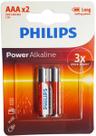 Bateria Philips Alkaline Aaa 1.5v Cartela C/ 2 Unidades Bateria Philips Alkaline Aaa 1.5v Cartela C/ 2 Unidades