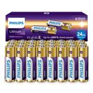 Bateria Philips Lithium AA 1.5V L91 - Pacote com 24 Unidades (Não Recarregável)