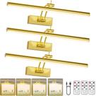 Bateria Picture Light Yuichoy de 40 cm, pacote com 3 baterias Wireless Gold
