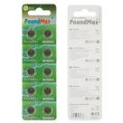 Bateria PoundMax AG13 LR44 Alcalina 1,5V Pacote com 10 Unidades