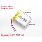 Bateria Rastreador 3,7v 500mah 5mm X 25mm X 35mm