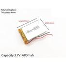Bateria Rastreador 3,7v 680mah 4mm X 34mm X 50mm Nova Bateria Rastreador 3,7v 680mah 4mm X 34mm X 50mm Nova