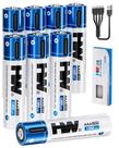 Bateria Recarregável de Lítio HW AAA 1,5V Pacote com 8 Unidades 1300mWh