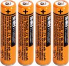 Bateria recarregável Ni-MH AAA 1.2V 700mAh, pacote com 4 unidades