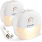 Bateria recarregável Night Light AUVON com sensor de movimento, pacote com 2
