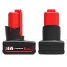 Bateria Rocivic M12 6.0Ah 12V, pacote com 2 unidades para ferramentas Milwaukee