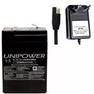 Bateria Selada 6v 4,5ah Moto Elétrica Brinquedo Carrinho Bandeirantes E Carregador 6V 900mah
