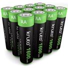 Bateria solar AA recarregável 1600mAh 1,2V Ni-MH para exterior