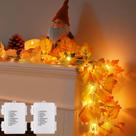 Bateria String Light Luditek, pacote com 2 baterias Maple Leaf de 4,5 m e 80 LED