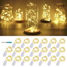 Bateria String Lights FELISHINE, pacote com 20, 2 m, branca quente Bateria String Lights FELISHINE, pacote com 20, 2 m, branca quente