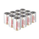 Bateria Tenergy LR20 D alcalina de 1,5 V de alto desempenho, pacote com 12
