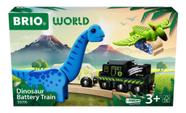 Bateria Toy Train BRIO World Dinosaur com 2 dinossauros de mais de 3 anos